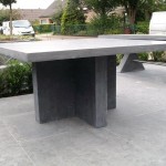 Moderne vierkanten tafel 150 x 150 cm bladdikte 6 cm strak