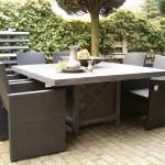 Moderne tafel 150 x 150 strak blad 6cm