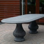 Klassiek Ovale tafel 250 x 100 cm met massieve bolpoten blad 6 cm